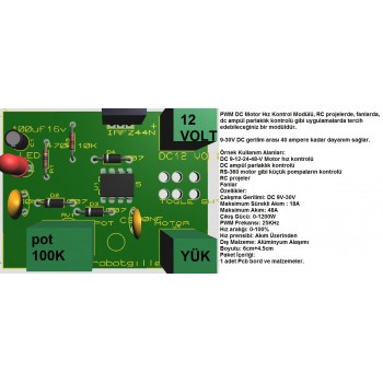 DC Motor Hız ve Yön Kontrol Devresi PWM Demonte